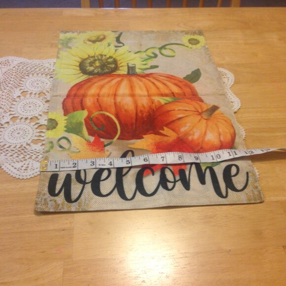 Autumn / Fall / Thanksgiving welcome garden flag,  new item - Picture 2 of 3
